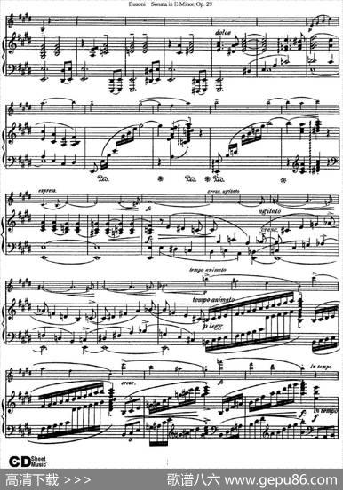 ViolinSonataNo.1inEMinorOp.29（小提琴+钢琴伴奏）