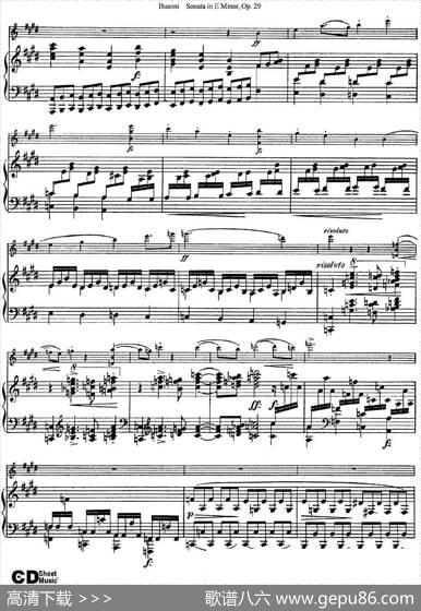 ViolinSonataNo.1inEMinorOp.29（小提琴+钢琴伴奏）