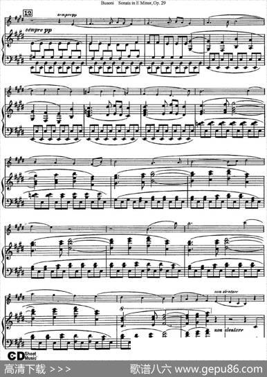 ViolinSonataNo.1inEMinorOp.29（小提琴+钢琴伴奏）