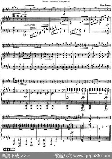 ViolinSonataNo.1inEMinorOp.29（小提琴+钢琴伴奏）