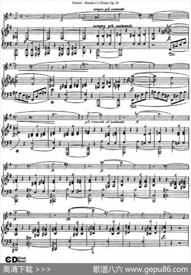 ViolinSonataNo.1inEMinorOp.29（小提琴+钢琴伴奏）