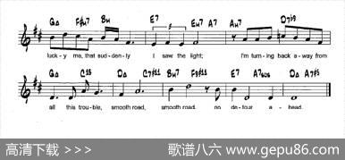 降B爵士乐谱：DETOURAHEAD