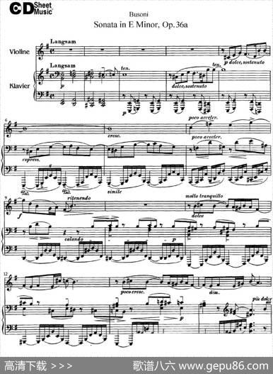 ViolinSonataNo.2inEMinorOp.36（小提琴+钢琴伴奏）