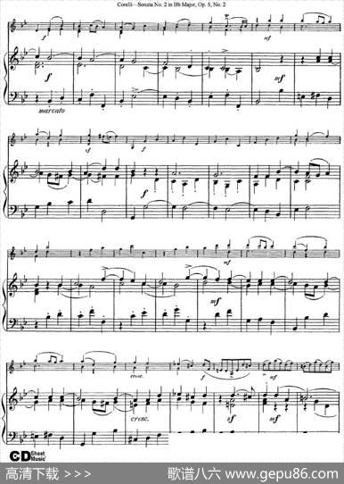 SonataNo.2inBbMajorOp.5No.2（小提琴+钢琴伴奏）