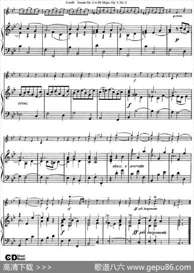 SonataNo.2inBbMajorOp.5No.2（小提琴+钢琴伴奏）