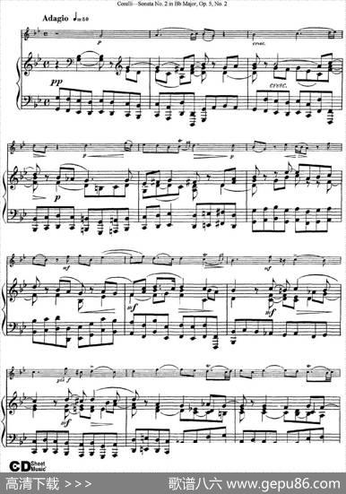 SonataNo.2inBbMajorOp.5No.2（小提琴+钢琴伴奏）