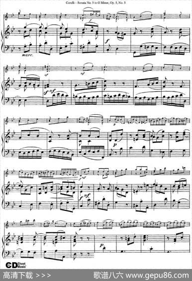 SonataNo.5inGMinorOp.5No.5（小提琴+钢琴伴奏）