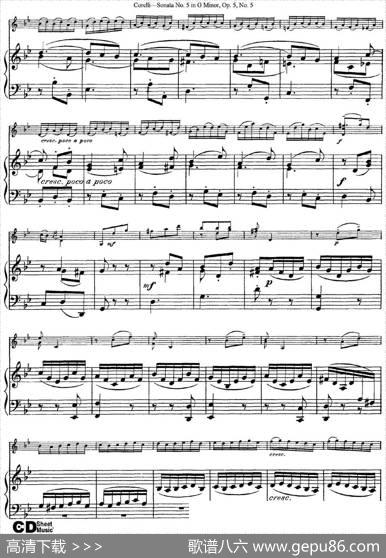 SonataNo.5inGMinorOp.5No.5（小提琴+钢琴伴奏）