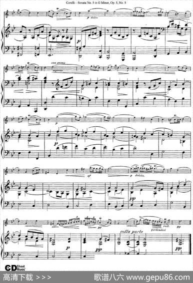 SonataNo.5inGMinorOp.5No.5（小提琴+钢琴伴奏）