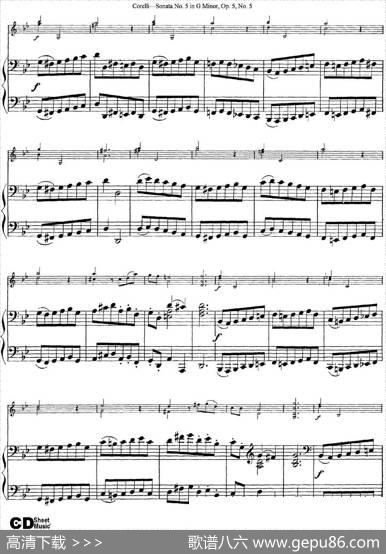 SonataNo.5inGMinorOp.5No.5（小提琴+钢琴伴奏）