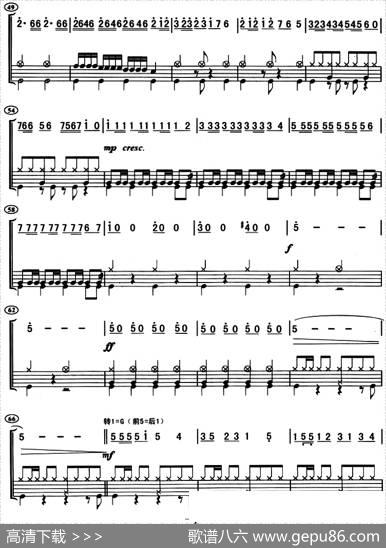 我爱北京天安门（架子鼓、主旋律+鼓谱）|金月苓作曲高炳点编配