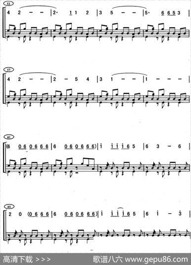 夺宝奇兵（架子鼓、主旋律+鼓谱）|[美]伯恩斯坦作曲高炳点编配