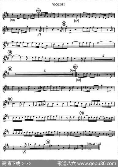 LETTHEBRIGHTSERAPHIM（四重奏第一小提琴分谱）