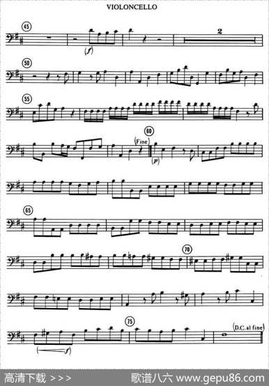 LETTHEBRIGHTSERAPHIM（四重奏大提琴分谱）