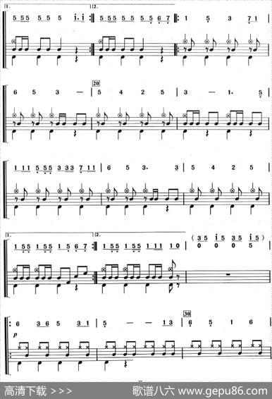 双头鹰进行曲（架子鼓、主旋律+鼓谱）|弗朗兹·瓦格纳