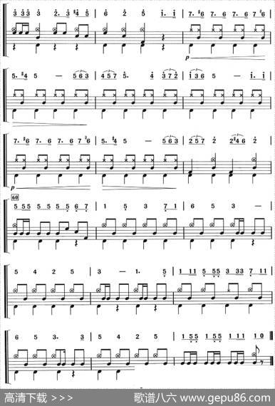 双头鹰进行曲（架子鼓、主旋律+鼓谱）|弗朗兹·瓦格纳