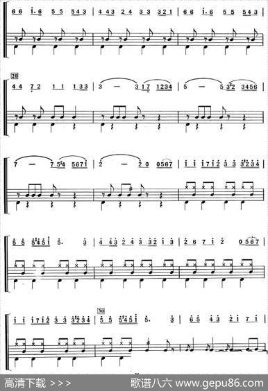 巡逻兵进行曲（架子鼓、主旋律+鼓谱）|弗兰克·米查姆