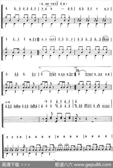 巡逻兵进行曲（架子鼓、主旋律+鼓谱）|弗兰克·米查姆