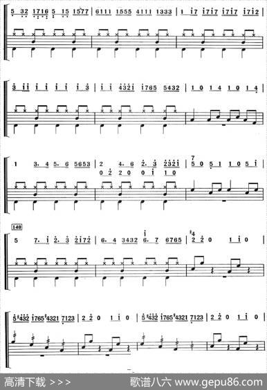 鲁斯兰与柳德米拉序曲（架子鼓、主旋律+鼓谱）|格林卡