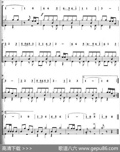 蓝猫淘气（架子鼓、主旋律+鼓谱）|佚名作曲高炳点编配