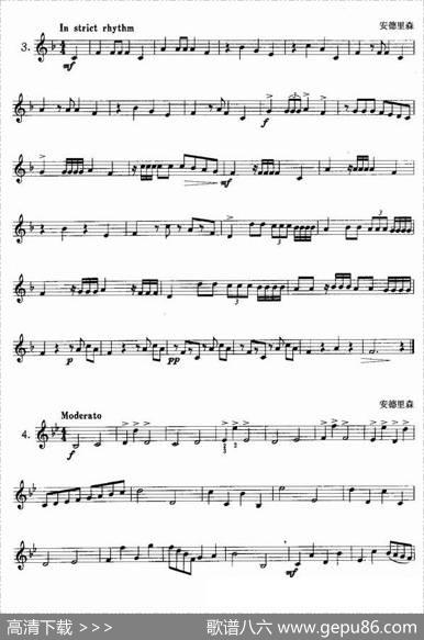 小号考级一级练习曲8首