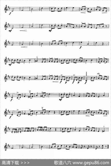 小号考级一级练习曲8首