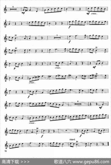 小号考级四级乐曲7首