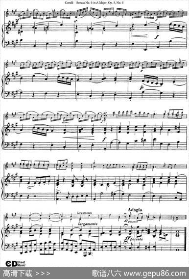 SonataNo.6inAMajorOp.5No.6（小提琴+钢琴伴奏）