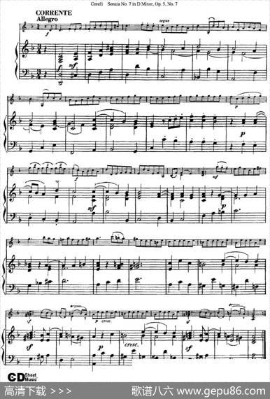 SonataNo.7inDMinorOp.5No.7（小提琴+钢琴伴奏）