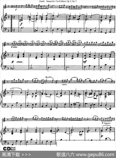 SonataNo.7inDMinorOp.5No.7（小提琴+钢琴伴奏）