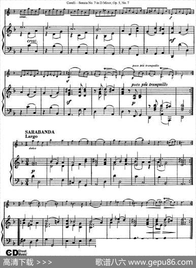 SonataNo.7inDMinorOp.5No.7（小提琴+钢琴伴奏）