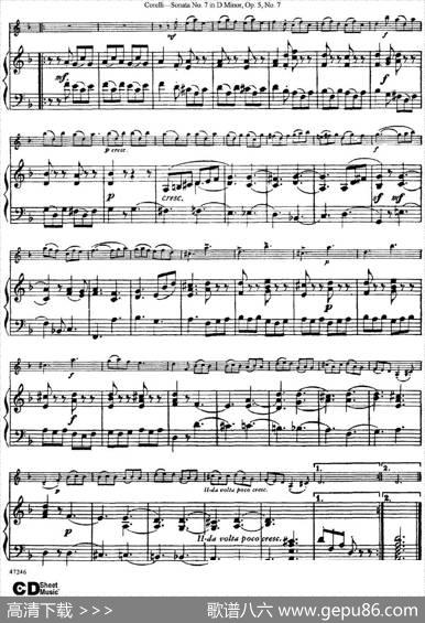 SonataNo.7inDMinorOp.5No.7（小提琴+钢琴伴奏）