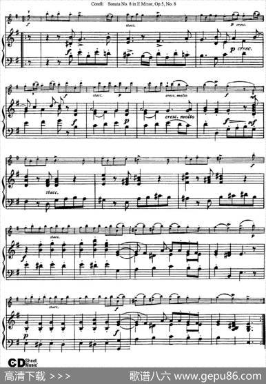 SonataNo.8inEMinorOp.5No.8（小提琴+钢琴伴奏）
