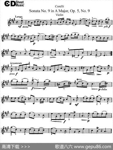 SonataNo.9inAMajorOp.5No.9