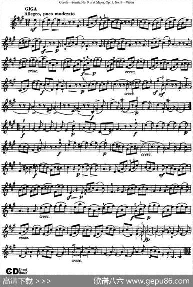 SonataNo.9inAMajorOp.5No.9