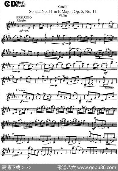SonataNo.11inEMajorOp.5No.11