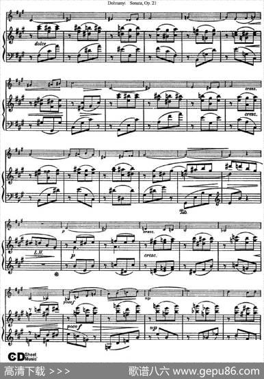 DohnanyiSonataOp.21（小提琴+钢琴伴奏）