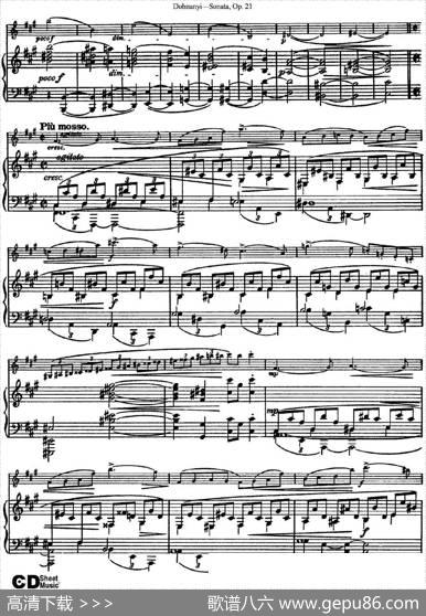 DohnanyiSonataOp.21（小提琴+钢琴伴奏）