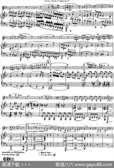ViolinSonataOp.57（小提琴+钢琴伴奏）