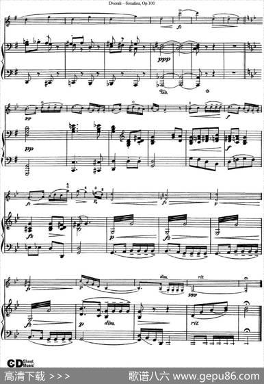 ViolinSonatinaOp.100（小提琴+钢琴伴奏）