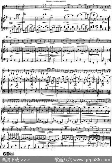 ViolinSonatinaOp.100（小提琴+钢琴伴奏）