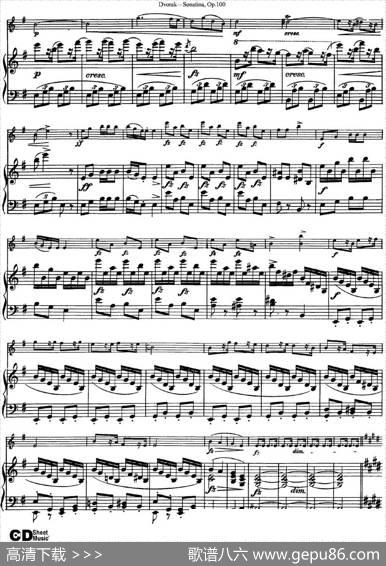 ViolinSonatinaOp.100（小提琴+钢琴伴奏）