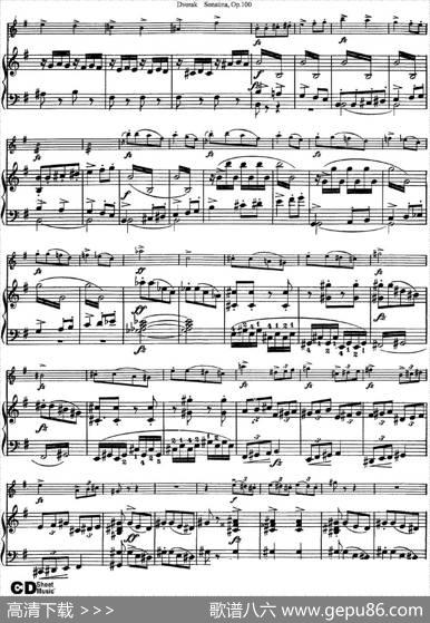 ViolinSonatinaOp.100（小提琴+钢琴伴奏）