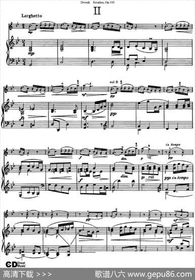 ViolinSonatinaOp.100（小提琴+钢琴伴奏）
