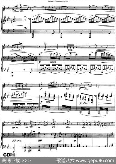 ViolinSonatinaOp.100（小提琴+钢琴伴奏）