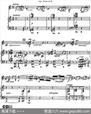 ViolinSonataOp.82（小提琴+钢琴伴奏）