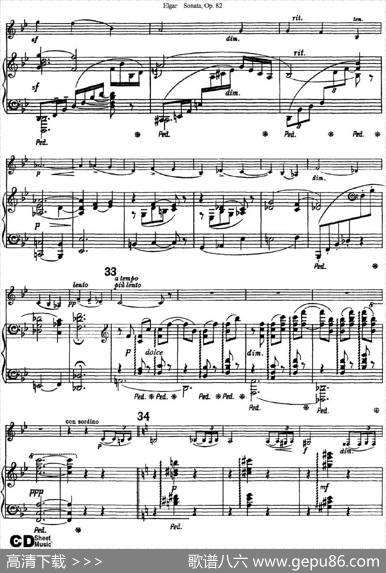 ViolinSonataOp.82（小提琴+钢琴伴奏）