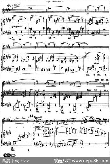 ViolinSonataOp.82（小提琴+钢琴伴奏）