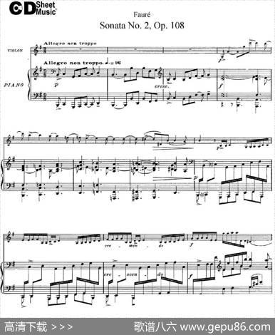 ViolinSonataNo.2Op.108（小提琴+钢琴伴奏）