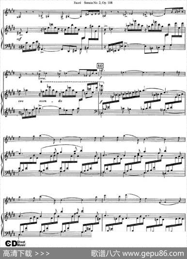 ViolinSonataNo.2Op.108（小提琴+钢琴伴奏）